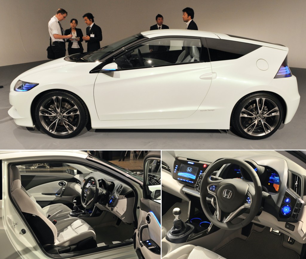 A combo photo shows Honda Motor's concept vehicle the CR-Z CONCEPT