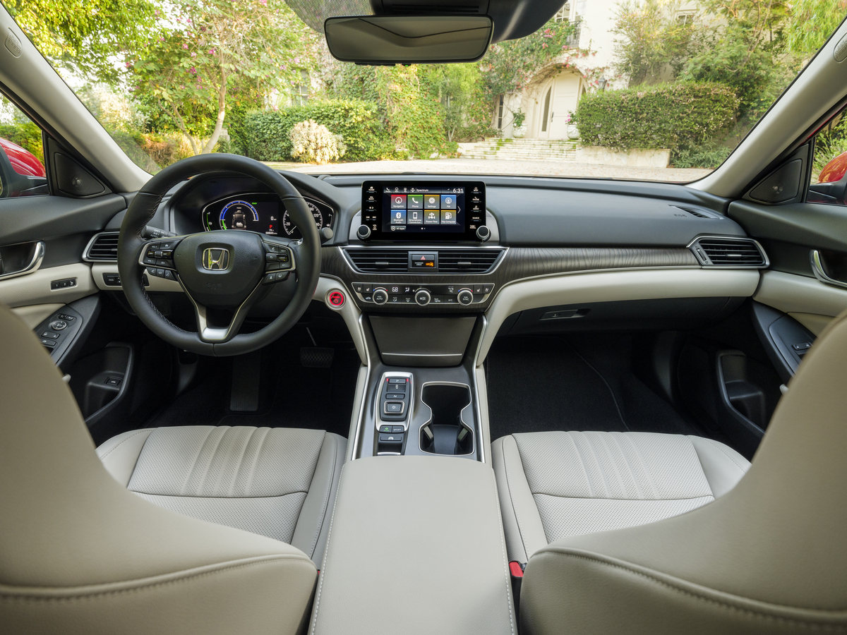 Interior view of a 2021 Honda Accord Hybrid.