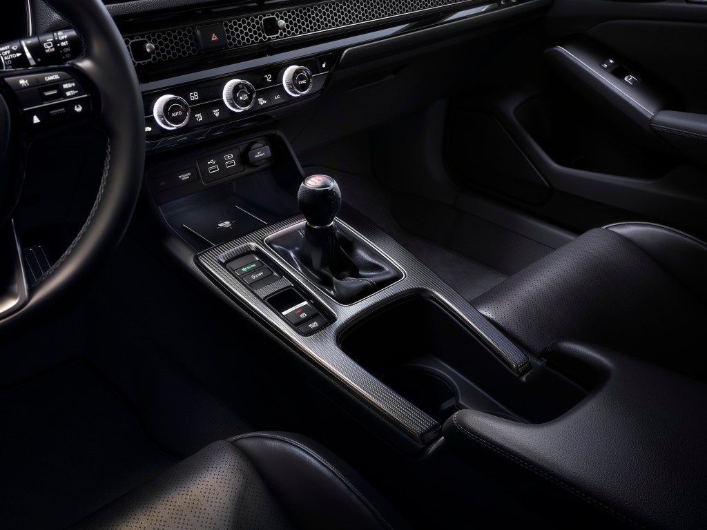 2022 Honda Civic Sport Touring with a six-speed manual transmission.