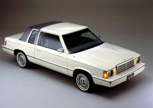 A 1982 Plymouth Reliant midsized sedan