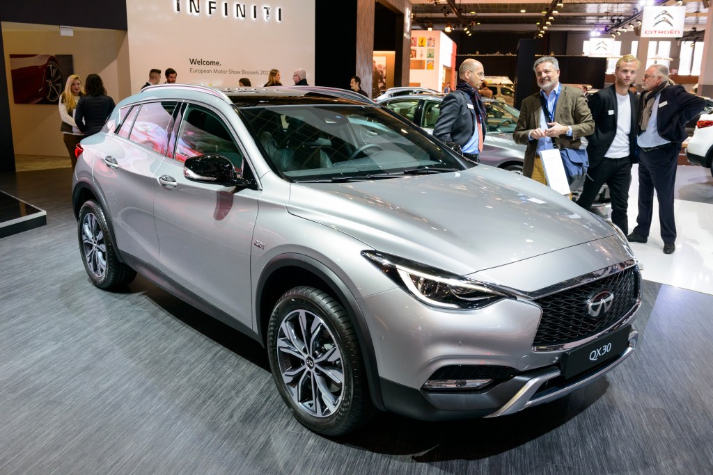 A 2019 Infiniti QX30, which sold one unit to one person in 2021