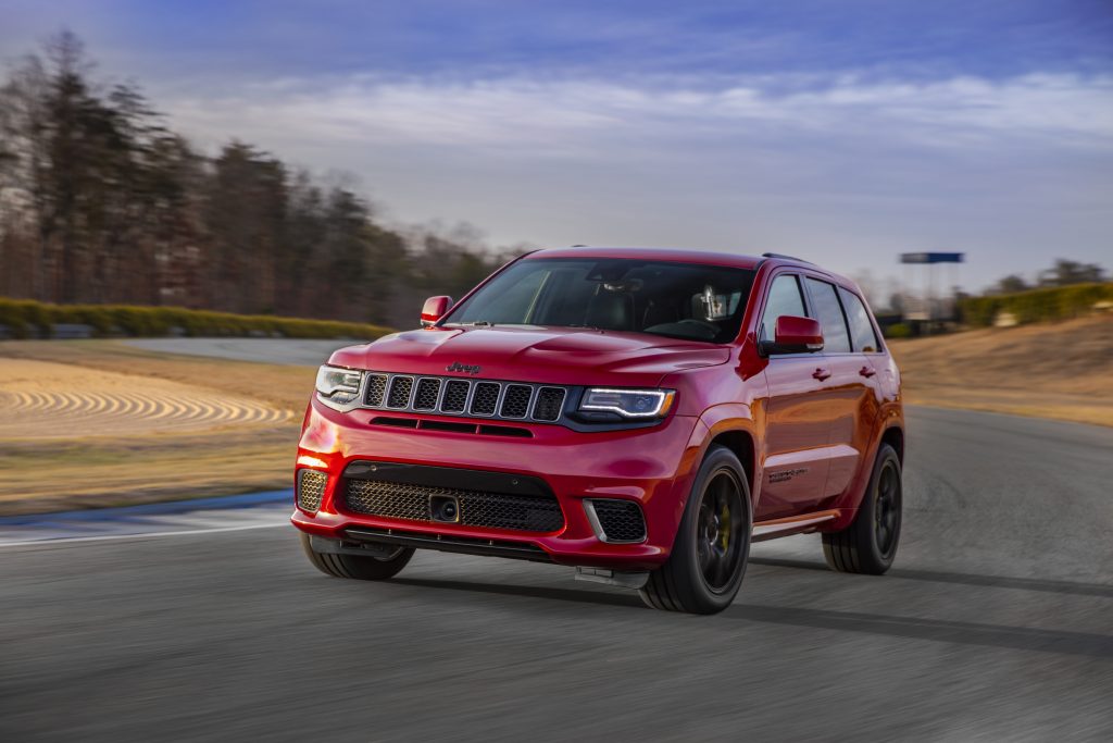 This red 2021 Jeep Grand Cherokee Trackhawk is quicker than the Charger Hellcat Redeye SRT | Stellantis