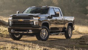 A black 2020 Chevy Silverado 2500.