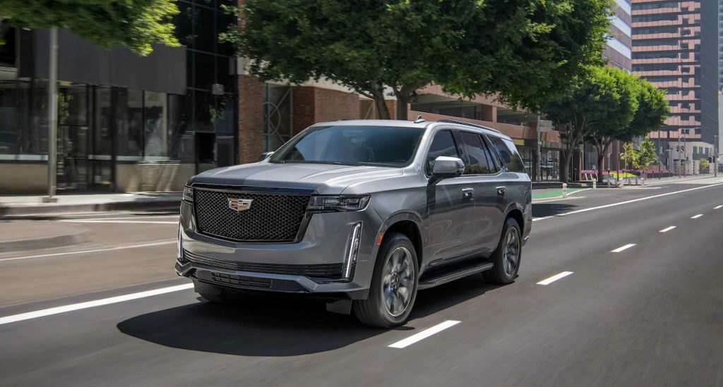 A grey 2022 Cadillac Escalade luxury SUV, what's new with features, technology, and more?