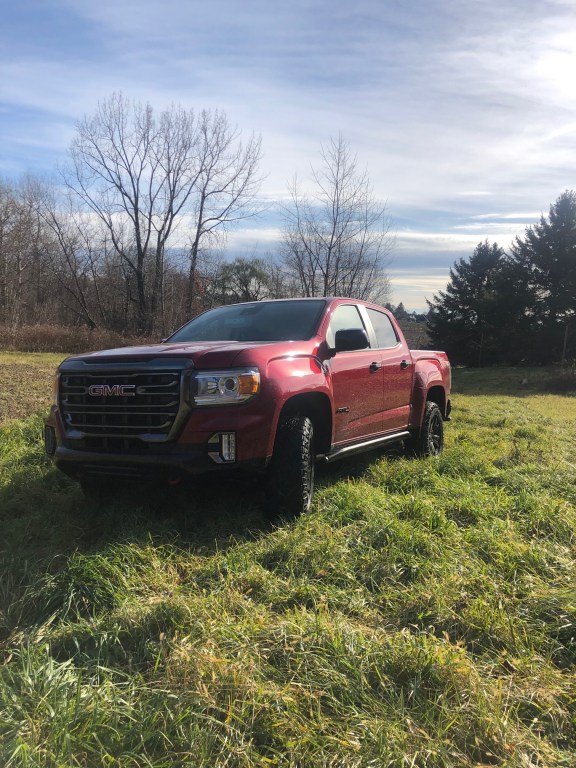 2022 GMC Canyon AT4 in a field
