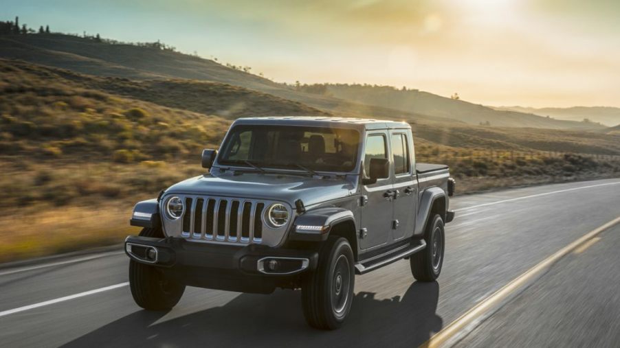 2022 Jeep Gladiator driving on the road