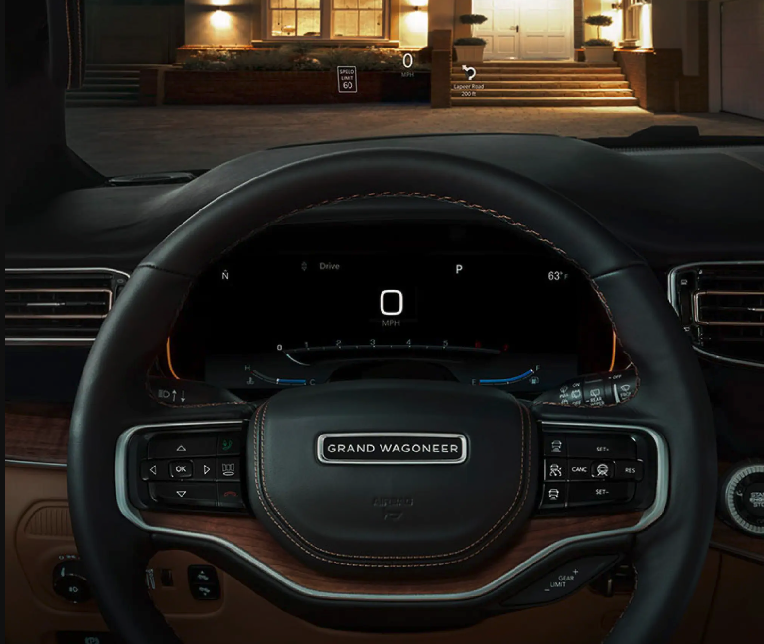 2022 Jeep Grand Wagoneer head-up display