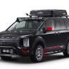 The black-and-red 2022 Mitsubishi Delica D5 Tough x Tough van concept