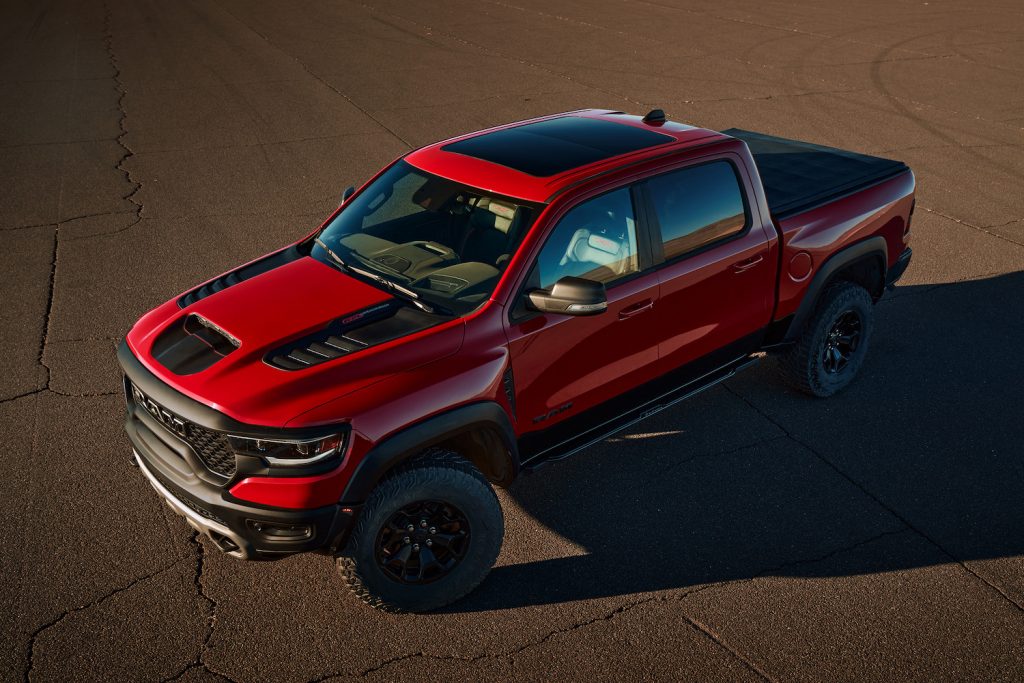 2022 Ram 1500 TRX supercharged truck publicity shot | Stellantis