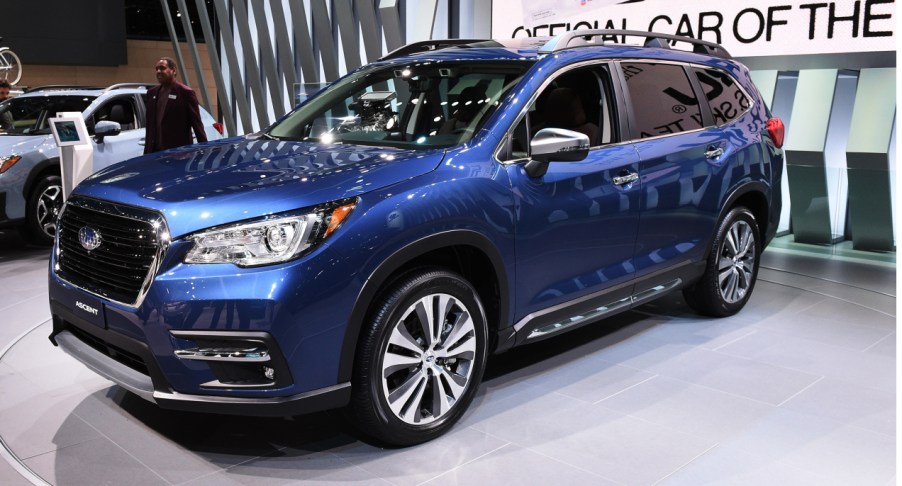 A blue 2022 Subaru Ascent.