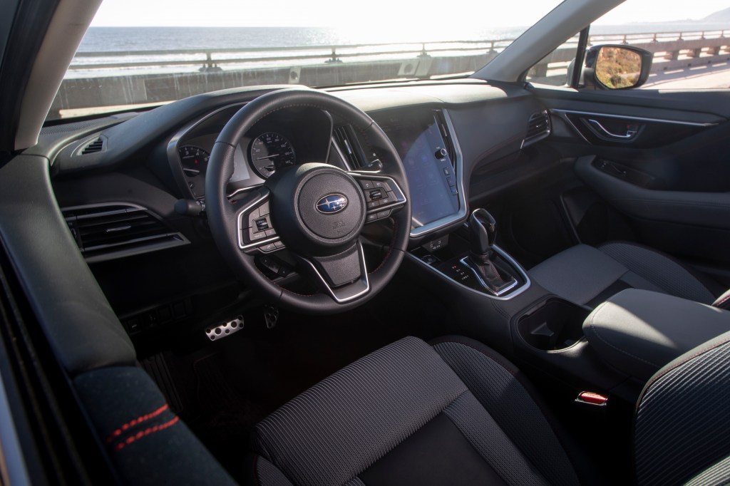 202022 Subaru Legacy interior in black. 