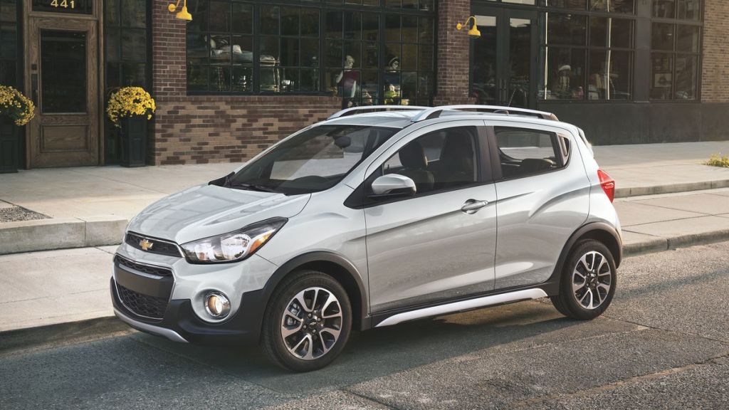 The 2022 Chevy Spark on the street