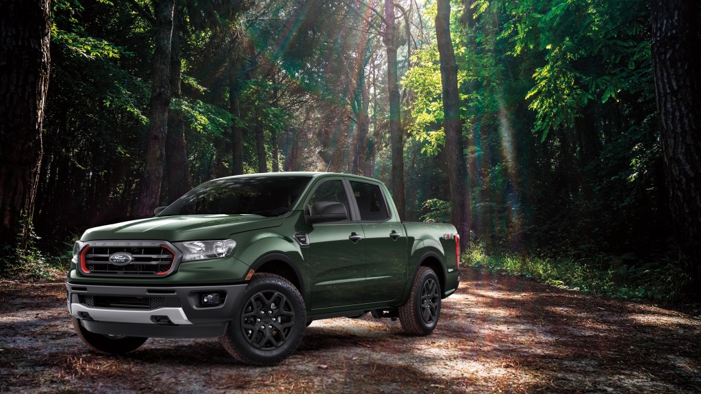 A forged green Ford Ranger Splash, the forest edition is one of the 3 special limited editions available. What are the colors?