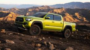 2022 Toyota Tacoma on the rocks
