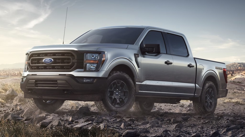 The 2023 Ford F-150 off-roading 