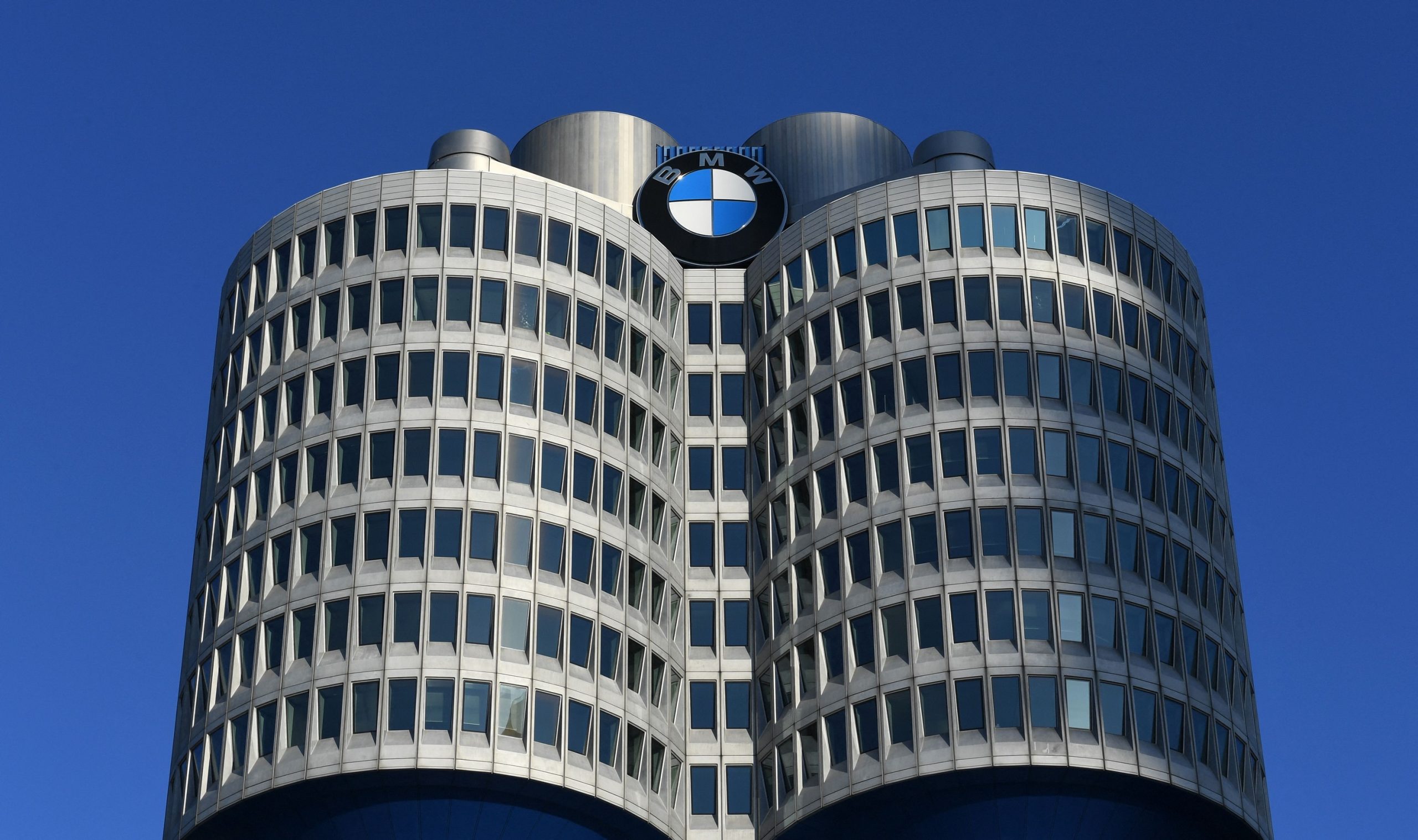 BMW's headquarters in Munich on a clear day