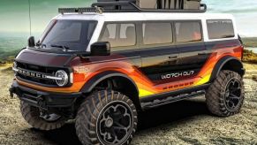 This Ford Bronco Van concept is squared off at both ends and almost wear and sort of Unimog outfit