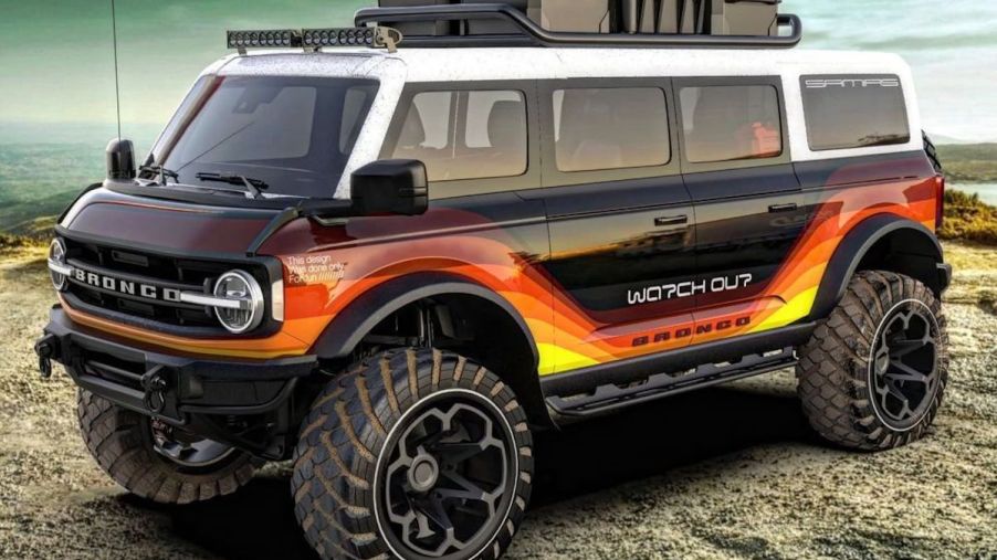 This Ford Bronco Van concept is squared off at both ends and almost wear and sort of Unimog outfit