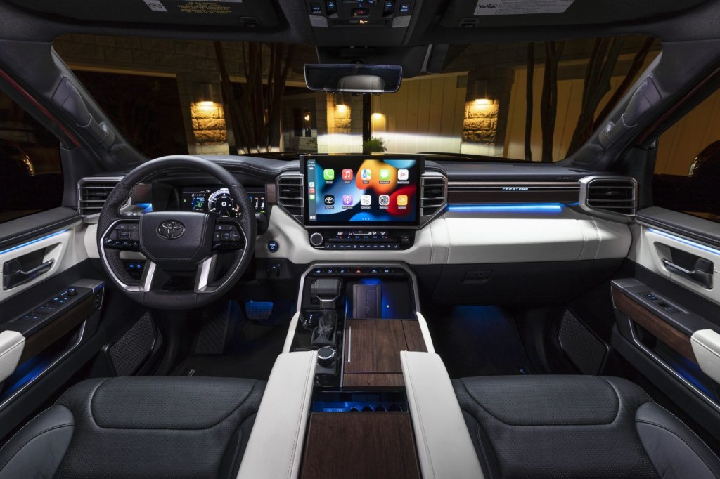 Dashboard and front seats in 2023 Toyota Sequoia Capstone
