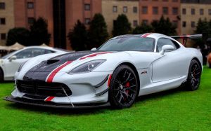 A Dodge Viper ACR sports car on display at the Honourable Artillery Company grounds at London Concours