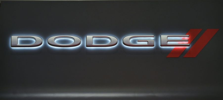 Dodge, which uses a V8 Hemi in select cars, logo.
