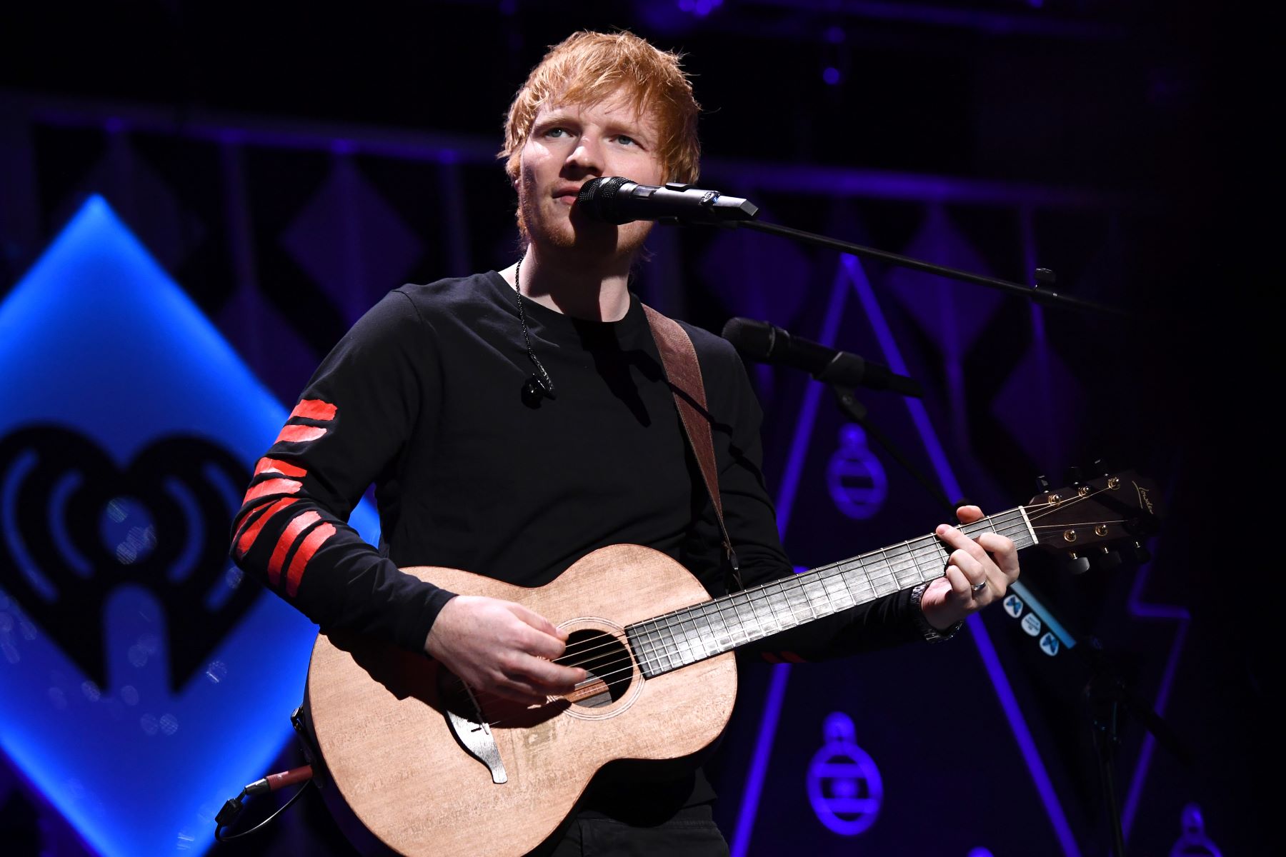 Ed Sheeran performing for the iHeartRadio Z100 Jingle Bell 2021 in New York City