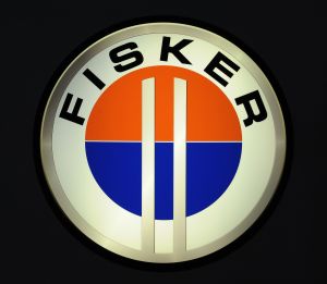 The Fisker logo seen at the 2009 North American International Auto Show