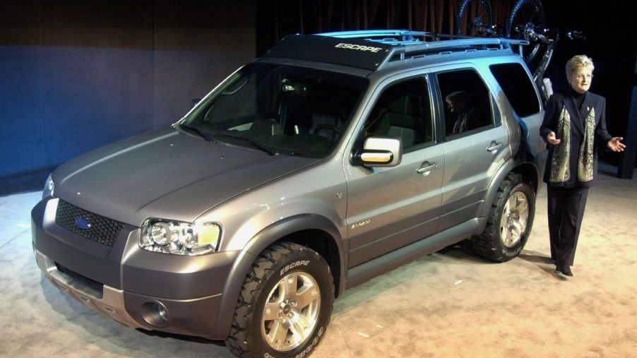 2001 Ford Escape unibody SUV premiere at the 2000 North American Auto Show in Detroit, Michigan