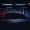 A shadowy profile shot of the GMA T.33 supercar