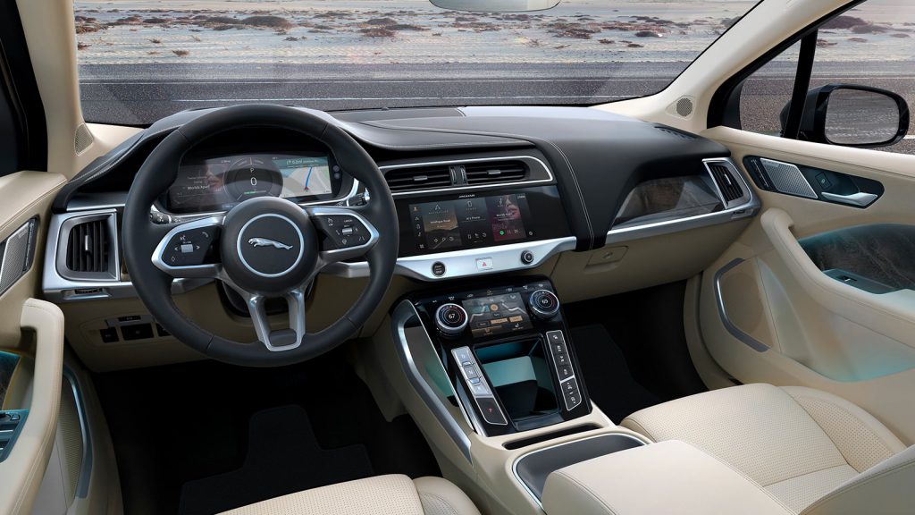 Jaguar I-Pace, one of the 2022 electric SUVs with the most cargo space.