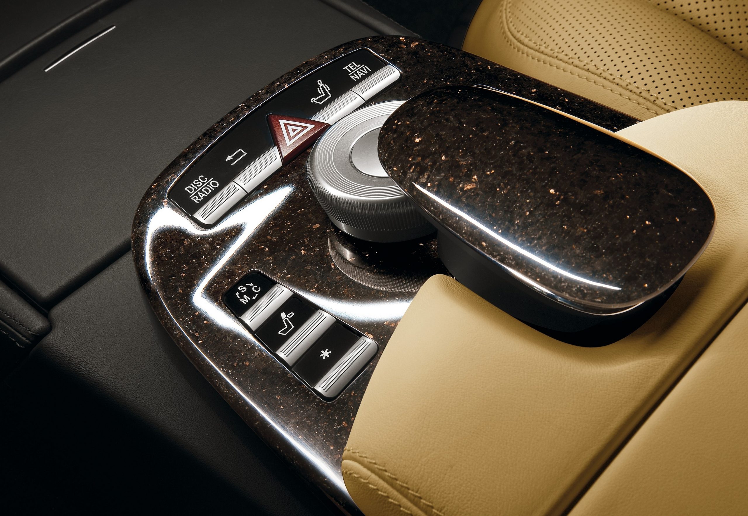 Granite interior trim in a Mercedes-Maybach circa 2015