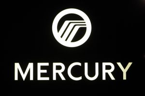 The Mercury logo displayed at the 2006 South Florida International Auto Show