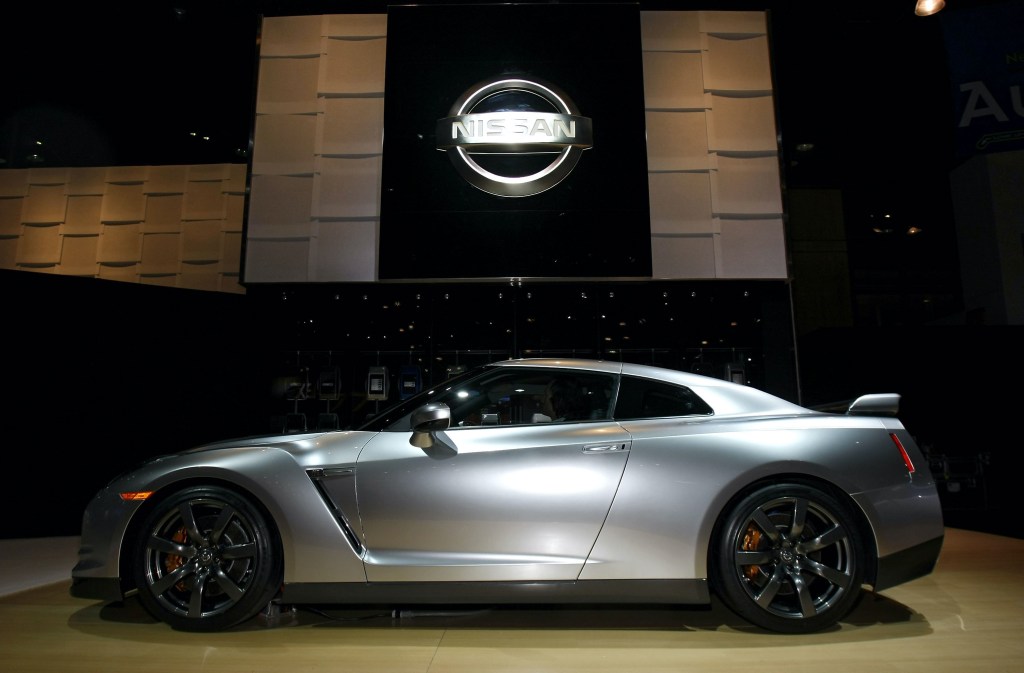 The 2009 Nissan GT-R at the 2008 New York International Auto Show at the Javitz Center.