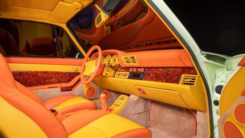 interior shot of the ugliest Porsche ever made