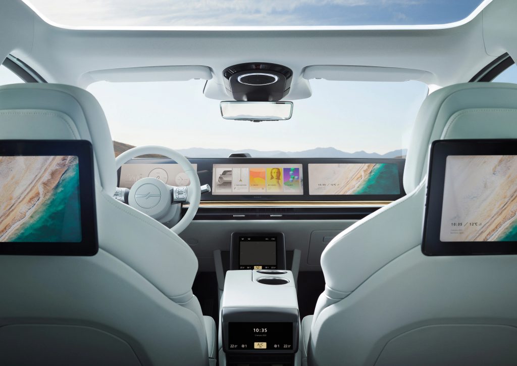 Sony Vision-S 02 Concept electric SUV interior coming soon from Sony Mobility Inc