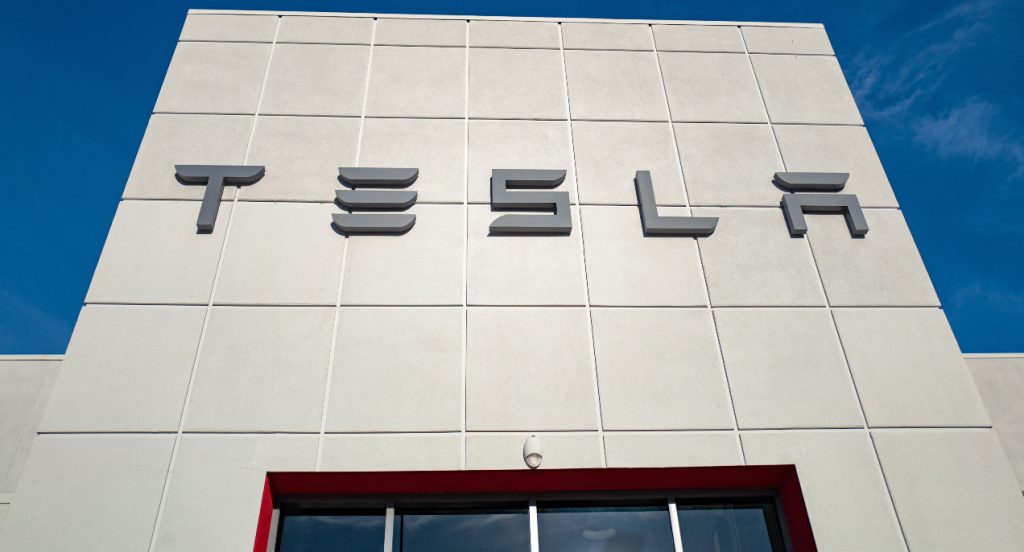 A Tesla Motors electric vehicle dealership. 