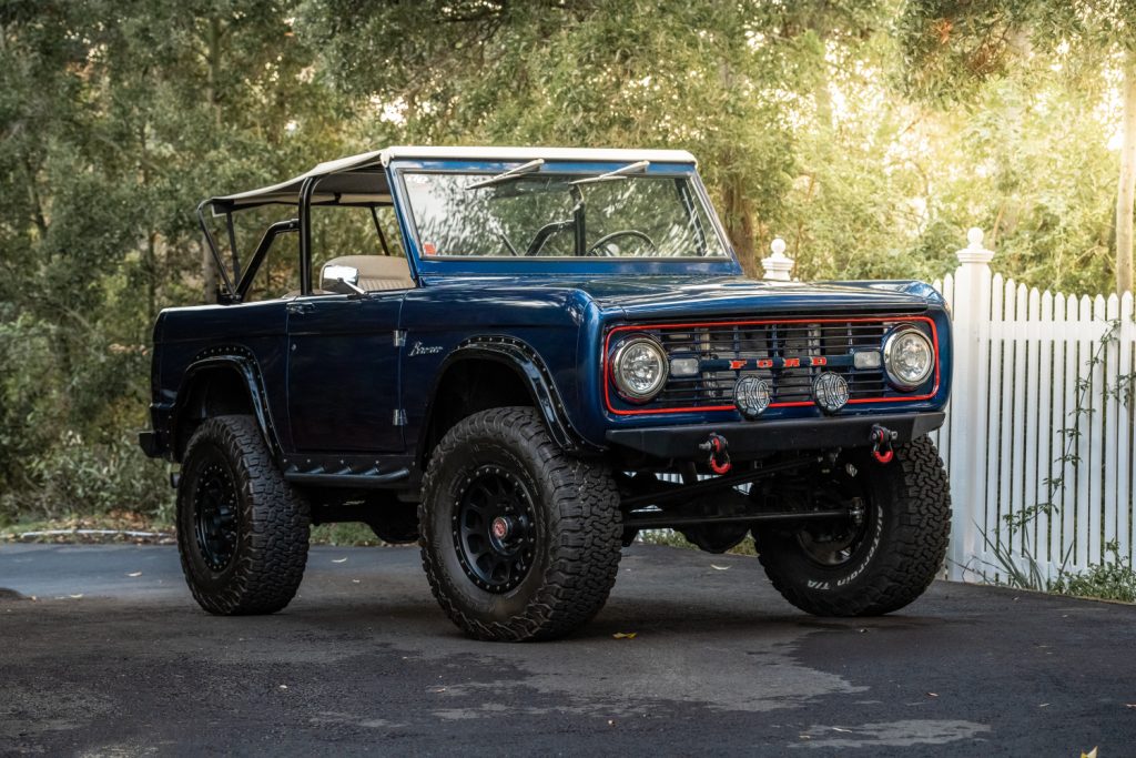 The 1970 Ford Bronco belonging to Formula 1 driver Jenson Button