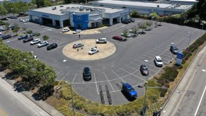 Due to the chip shortage, inventory has dwindled at dealerships, including Marin Honda in San Rafael, California, pictured