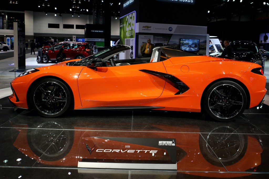  2020 Chevrolet Corvette is on display at the 112th Annual Chicago Auto Show at McCormick Place. 