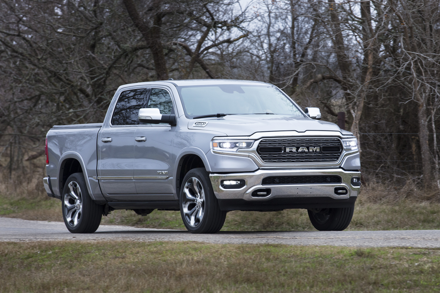 The 2022 Ram 1500 like the one pictured here and 2022 Nissan Titan are both full-size trucks