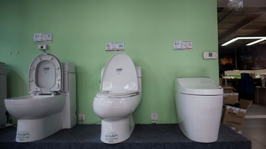 High-tech Chinese Trump Toilet products on display in Shanghai