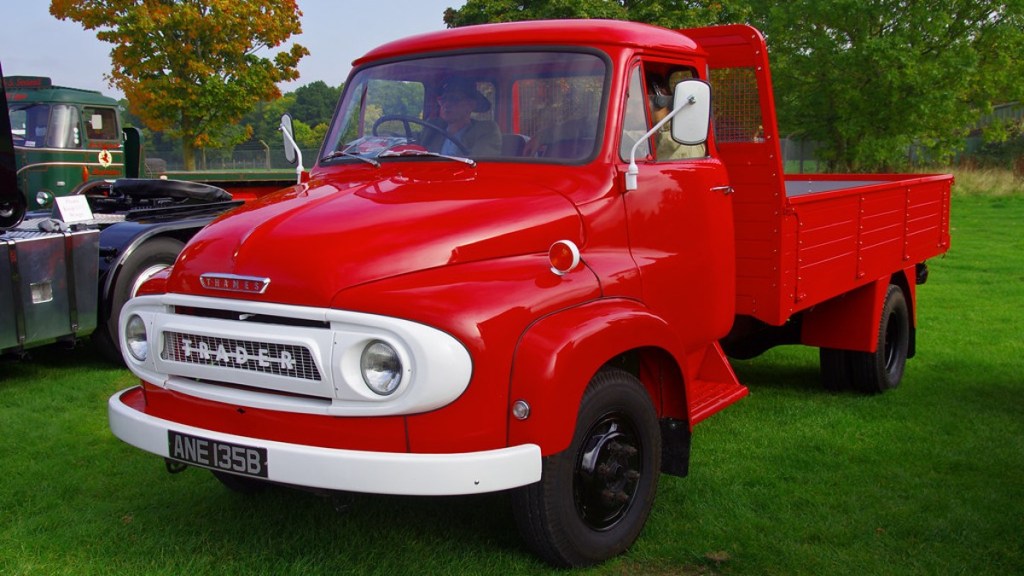 Red Ford Thames Trader at Classic Car Show