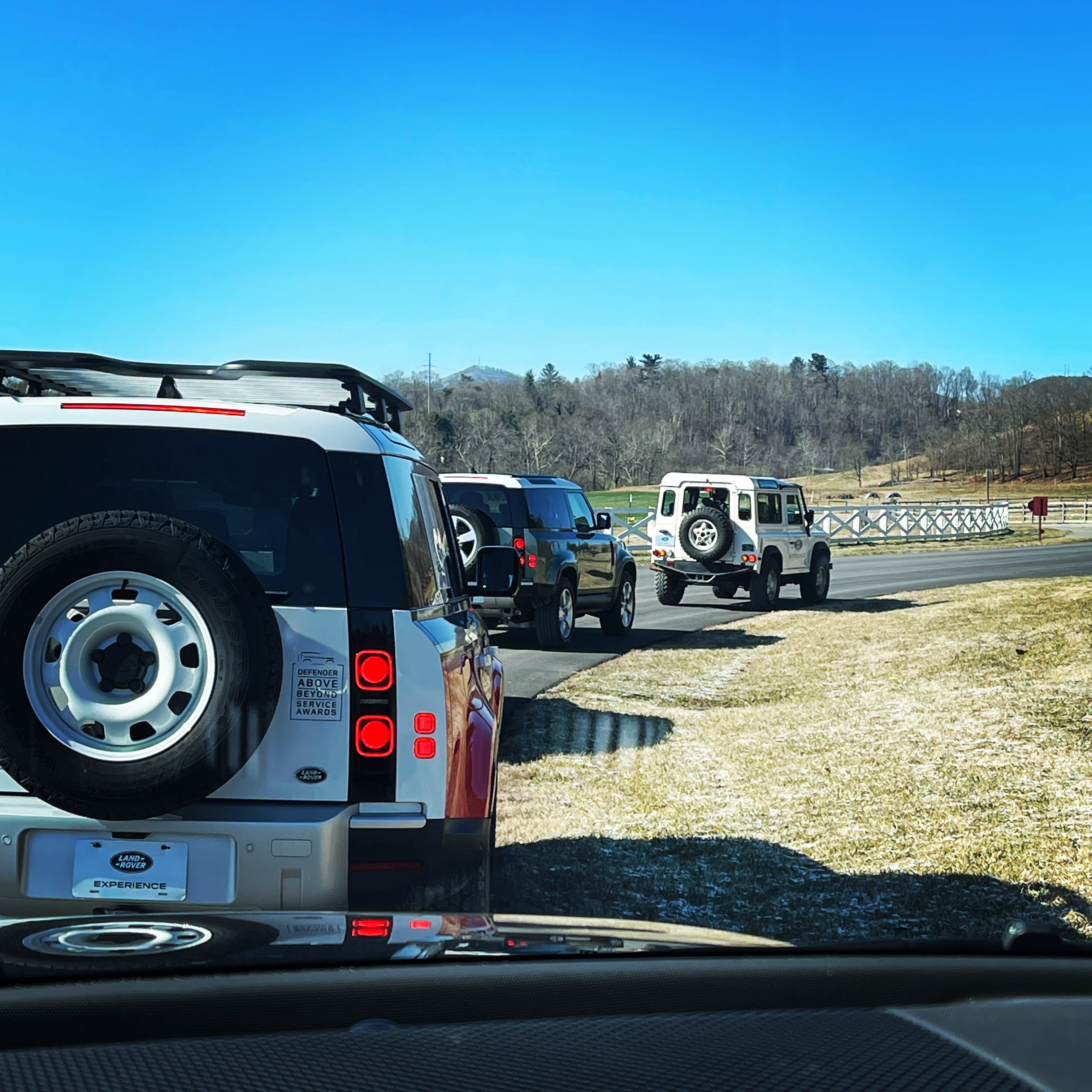 Land Rover Defender convoy
