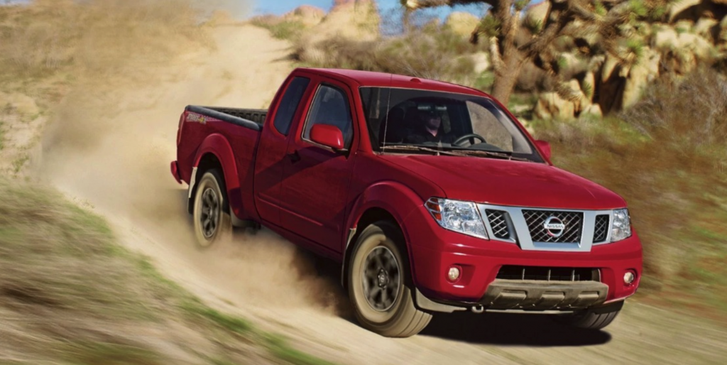 The 2019 Nissan Frontier in the dirt
