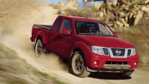 The 2019 Nissan Frontier in the dirt