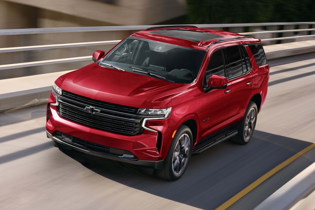 The 2022 Chevy Tahoe RST on the street