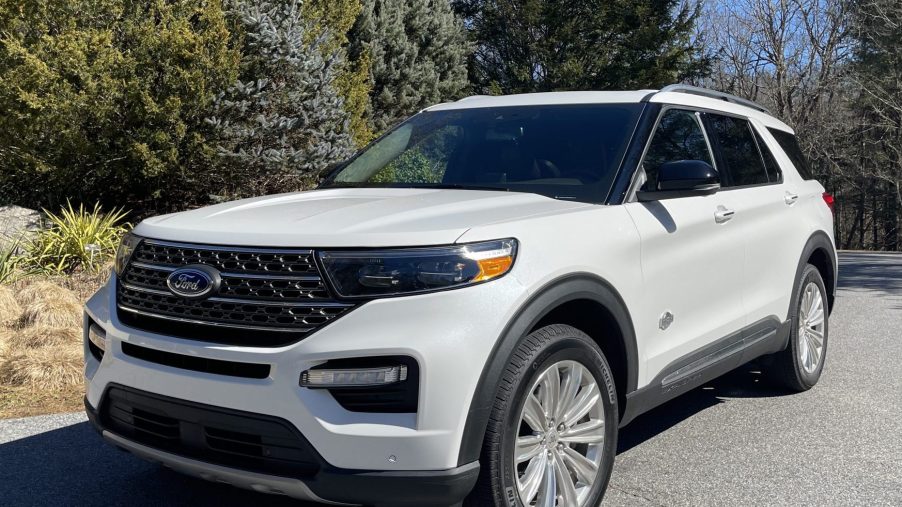 The 2021 Ford Explorer parked near trees
