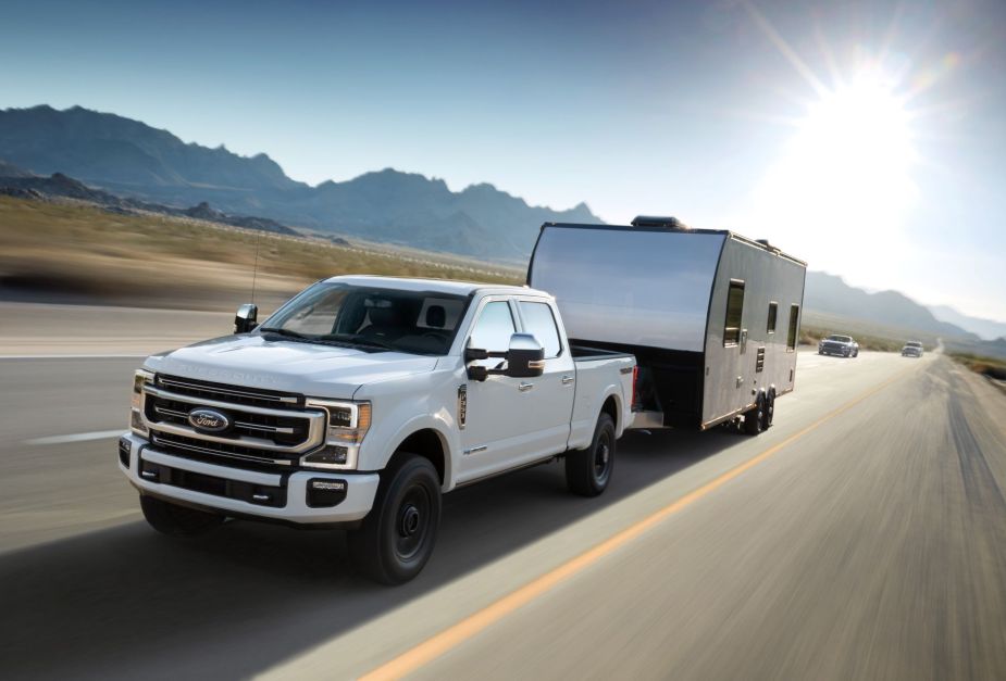The more recent 2021 Ford F-Series Super Duty full-size pickup truck is so far free from the "Ford Death Wobble" problem