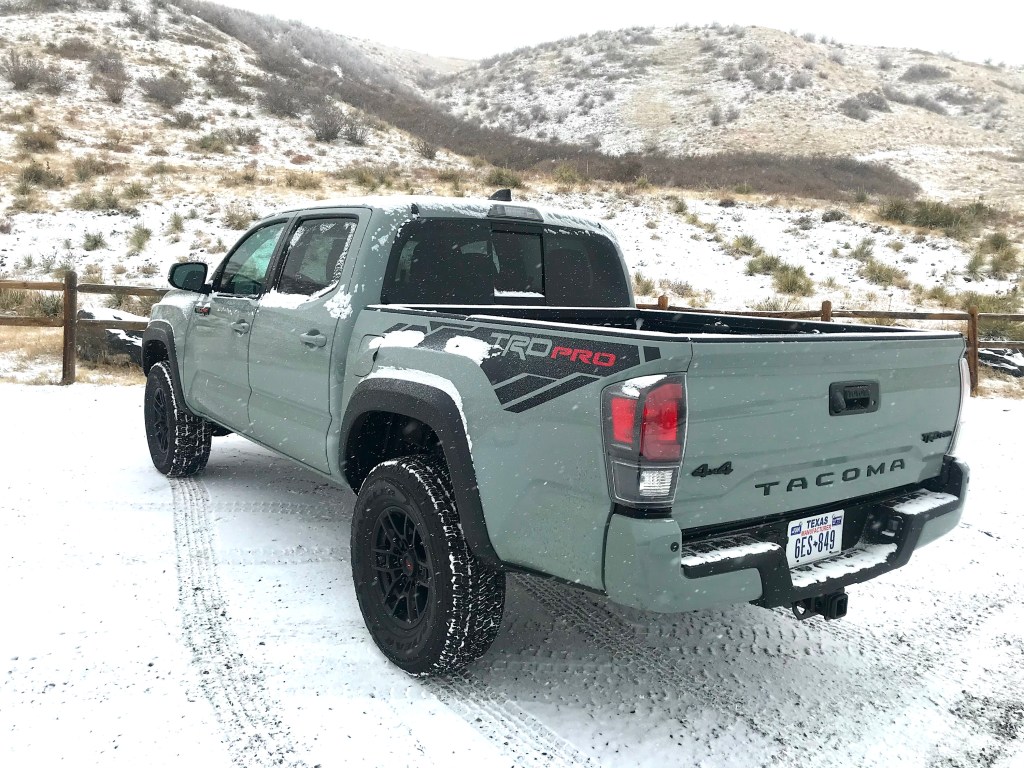 2021 Toyota Tacoma TRD Pro in the snow 