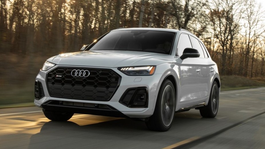 White 2022 Audi SQ5 on the road